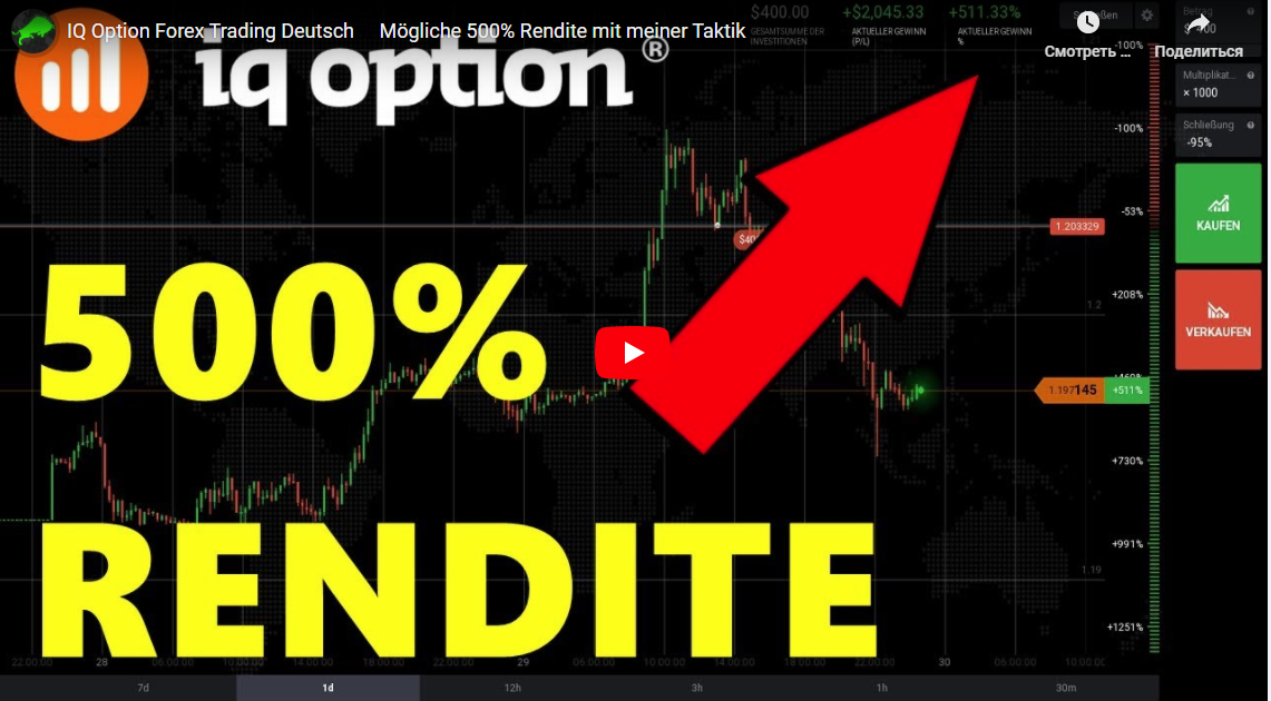 IQ Option Forex Trading Deutsch ✅Mögliche 500% Rendite mit meiner Taktik|13:24