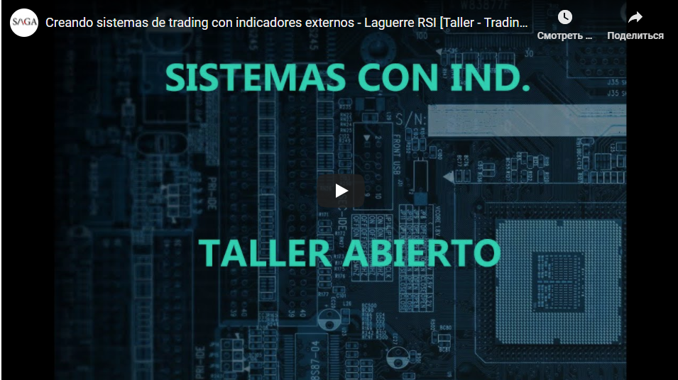 Creando sistemas de trading con indicadores externos - Laguerre RSI [Taller - Trading algoritmico]|37:52